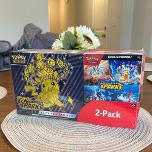 Pokemon Surging Sparks Elite Trainer Box and Booster Bundle 2-Pack